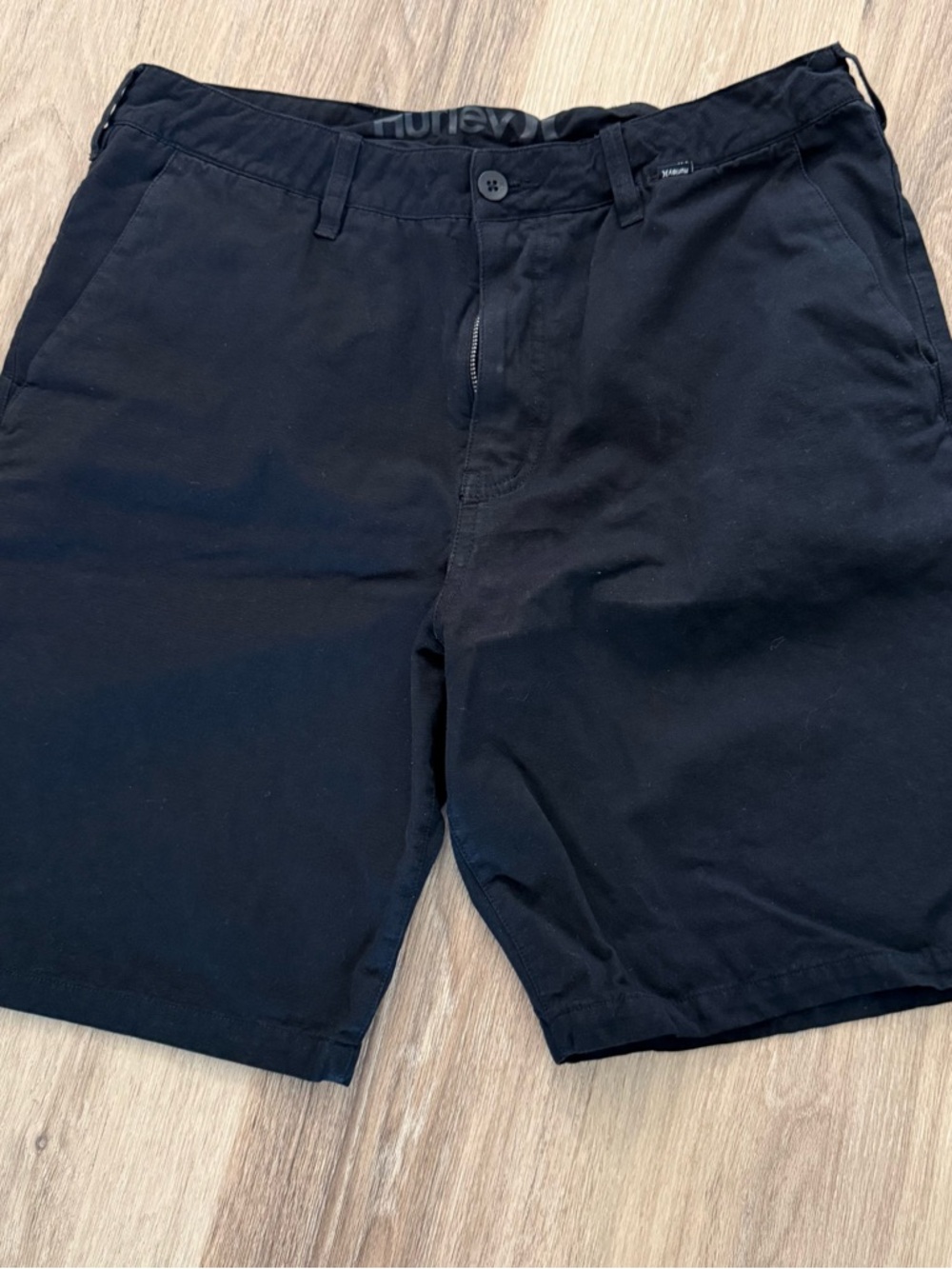 Hurley Men’s Black Flat Front Chino Shorts